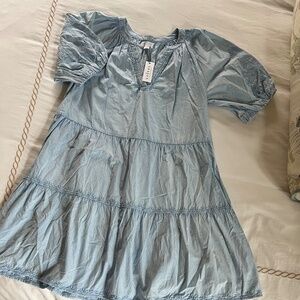 Velvet by Graham & Spencer Women's Chrissy Dress in Chambray - Size L